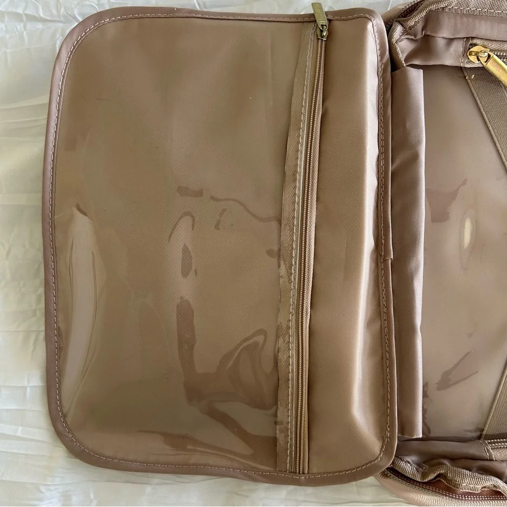 MATEIN Women’s Travel Toiletry Bag Faux Leather Look Pink‎ Sheen Hanging Storage
